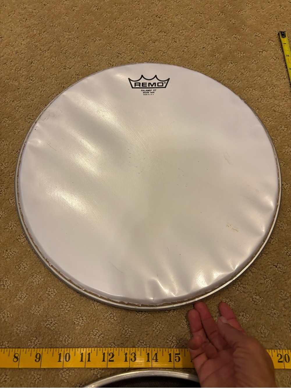 TWO Remo White and Black Drumhead - 14" Practice Pad Head